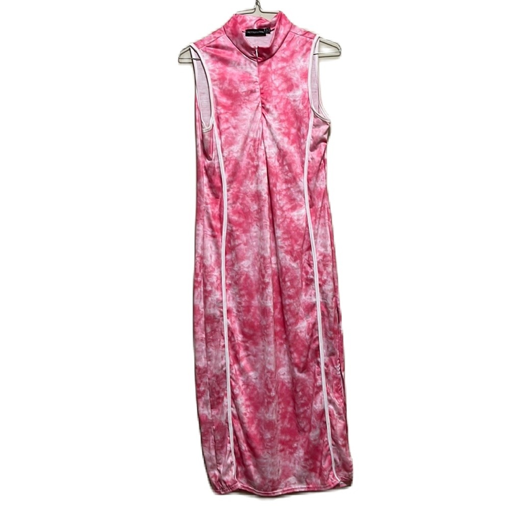 Women’s PRETTYLITTLE THING, High Neckline, Sleeveless Dress, Tie Dye, 10